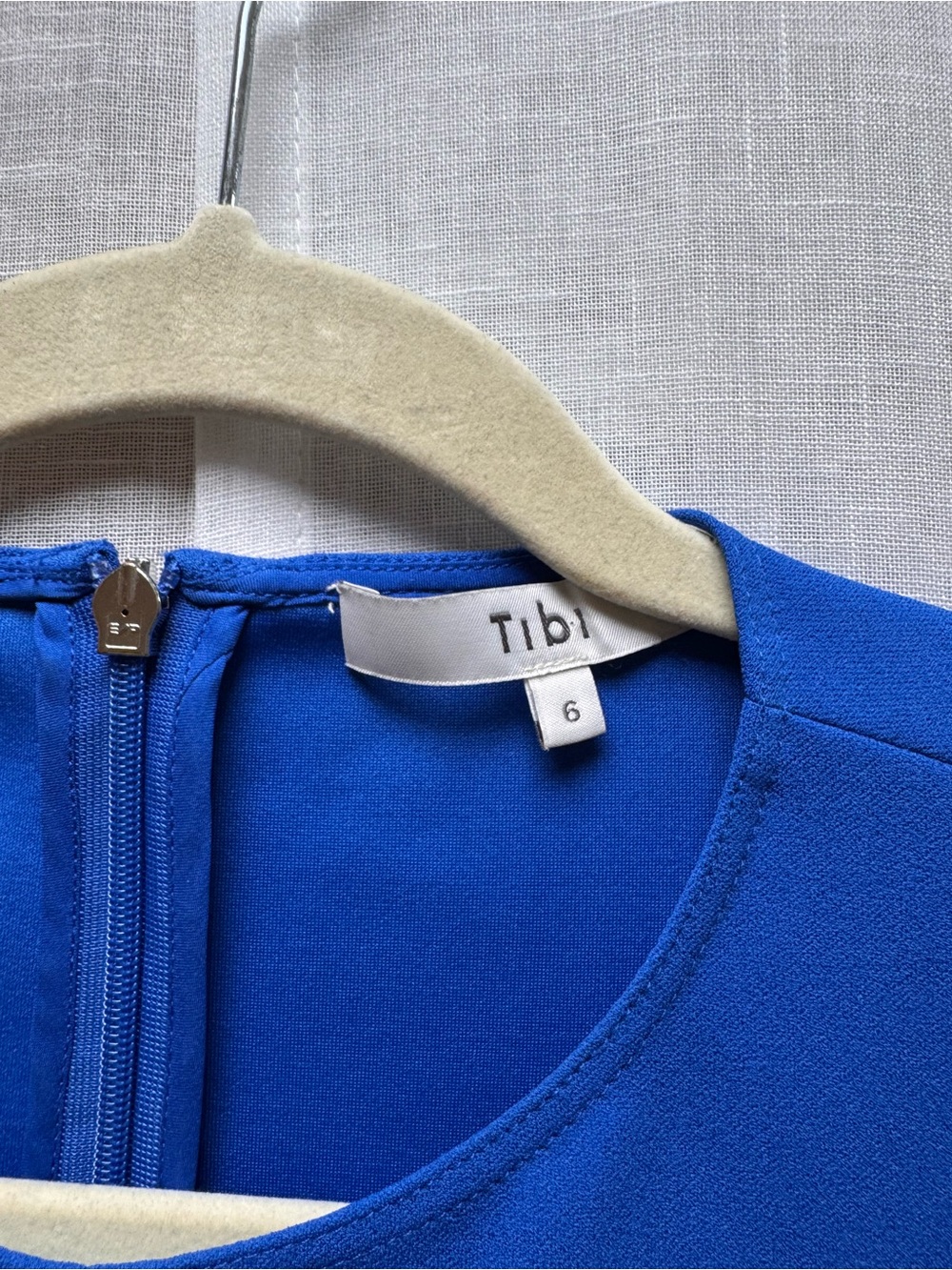 Tibi Royal Blue Ruffle Sleeve Tunic - Picture 2 of 3